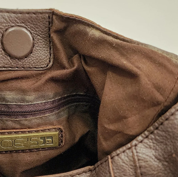 Joe's Womens Retro Brown Soho Leather Shoulder Handbag Great Condition Y2K - Picture 12 of 16